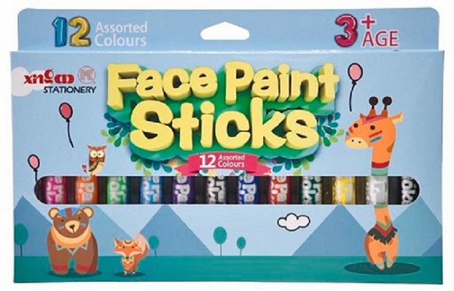 KB Face Paint Sticks 12 Assorted Colours