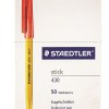 Steadtler Stick Ballpoint Pen Fine Red 50s Steadtler Stick Ballpoint Pen Fine Red 50s