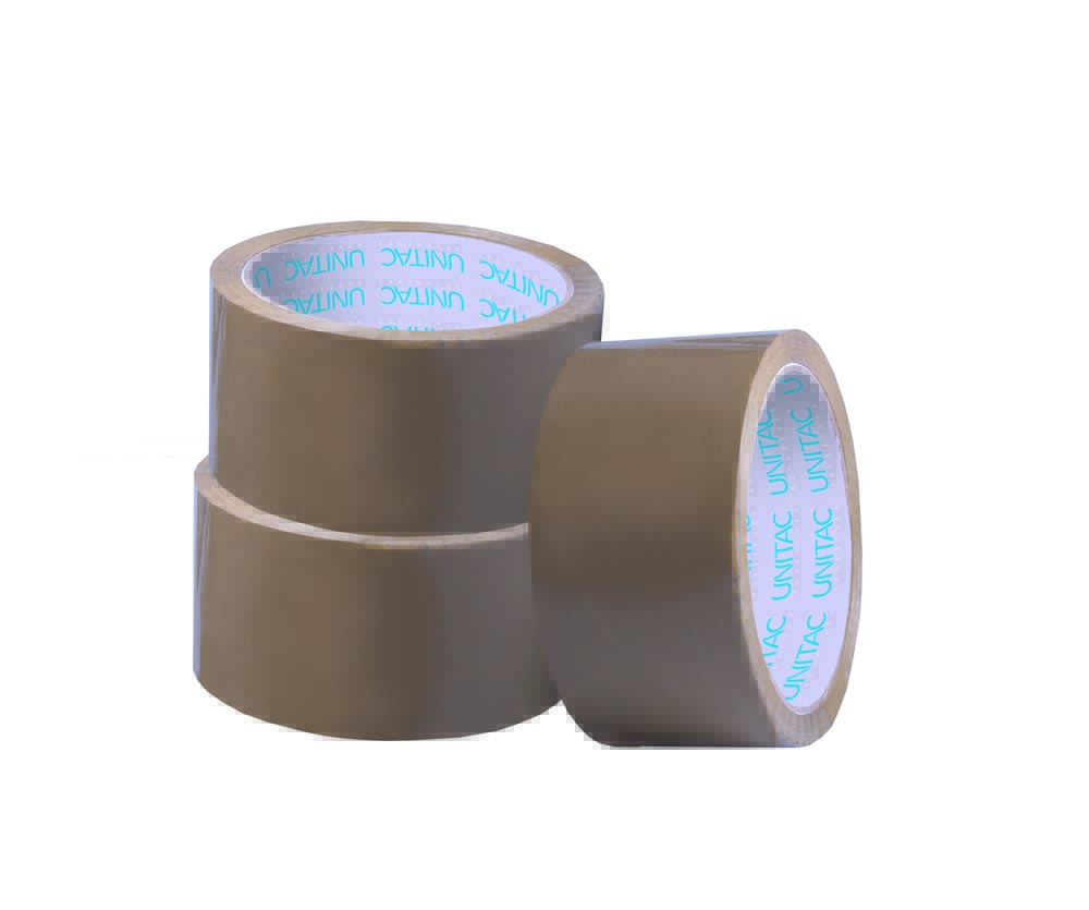 Unitac Large Core Packaging Tape Buff 48mm x 50m Pack Of 3