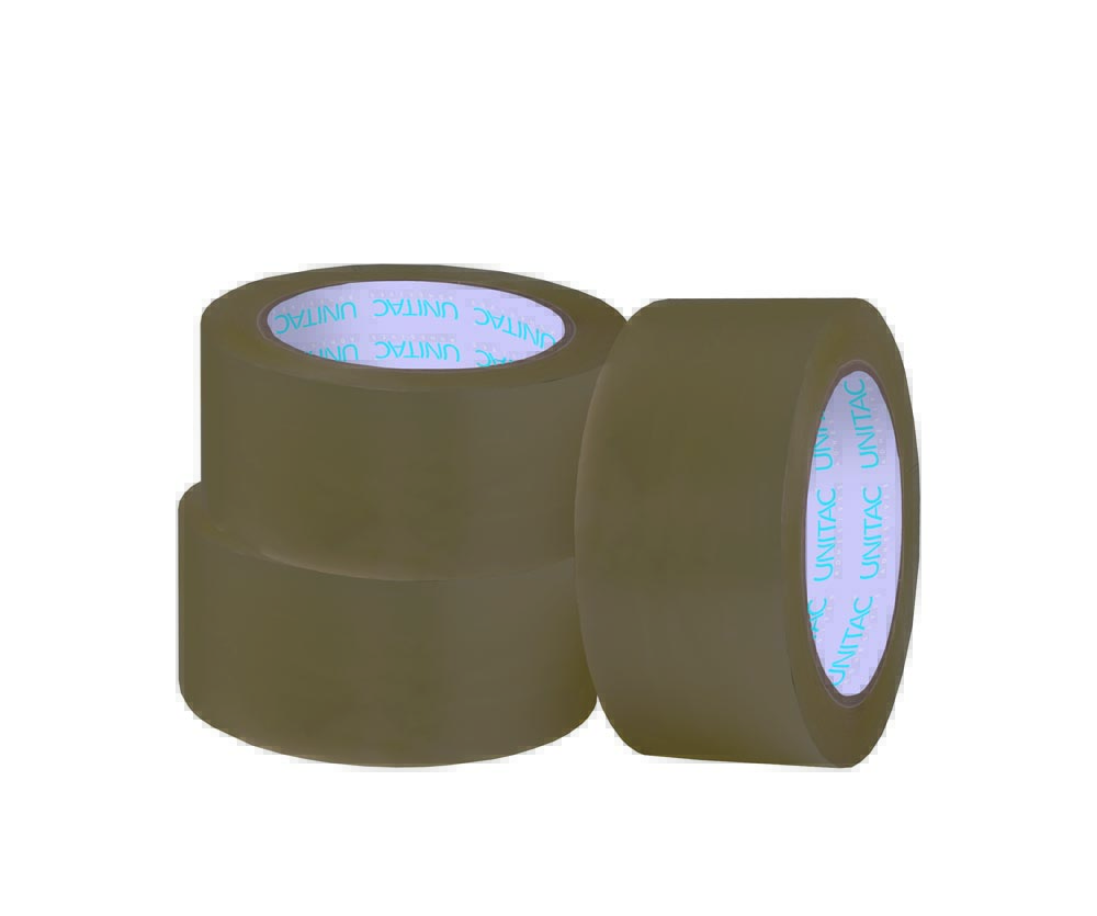 Unitac Large Core Packaging Tape Buff 100mm x 50m Pack Of 3