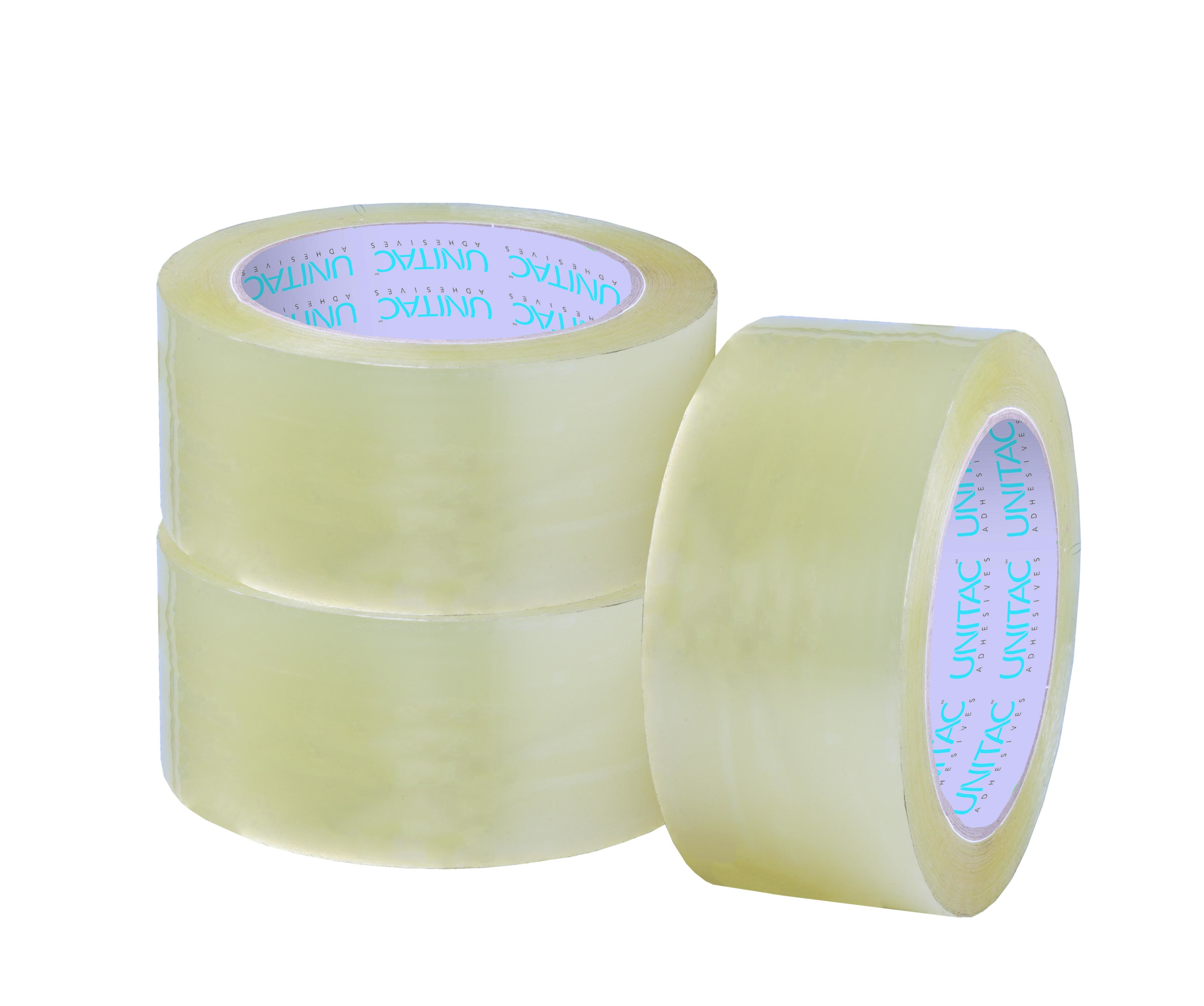 Unitac Large Core Packaging Tape Clear 100mm x 50m Pack Of 3
