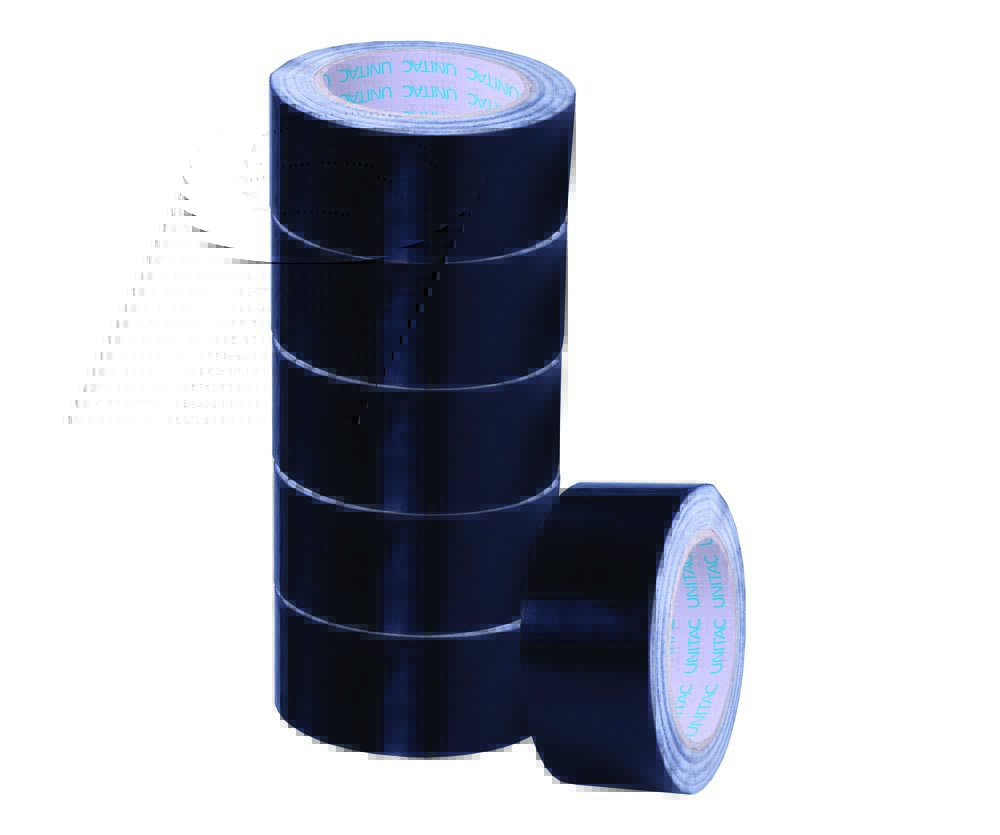 Unitac Large Core Duct Tape Black 48mm x 25m Pack of 6