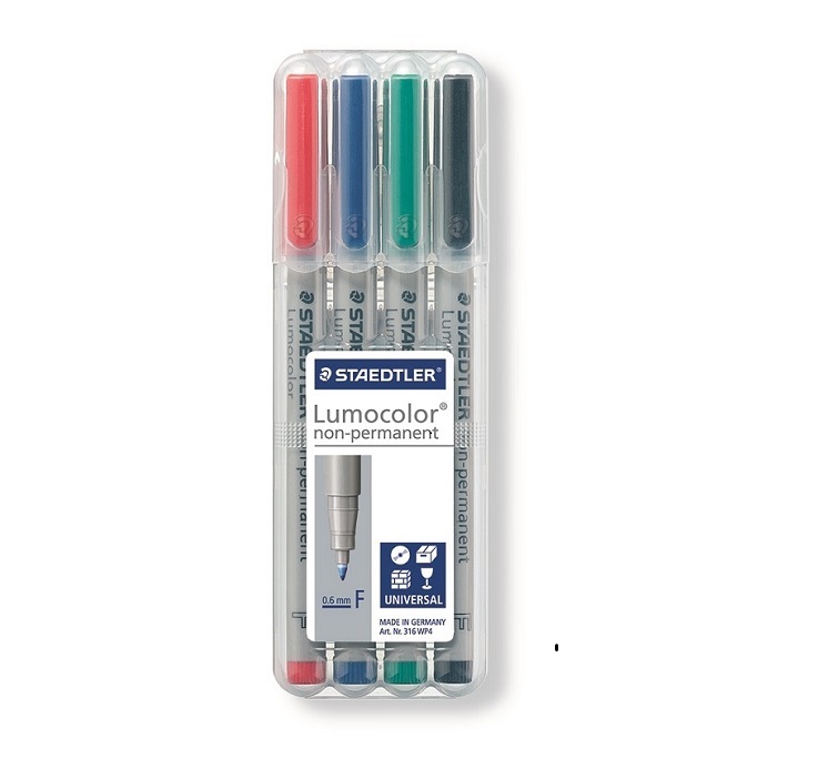 Steadtler Universal Lumocolor Pen Non Permanent Fine 4s