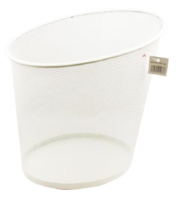 Alba 18litre Round Wastebasket White