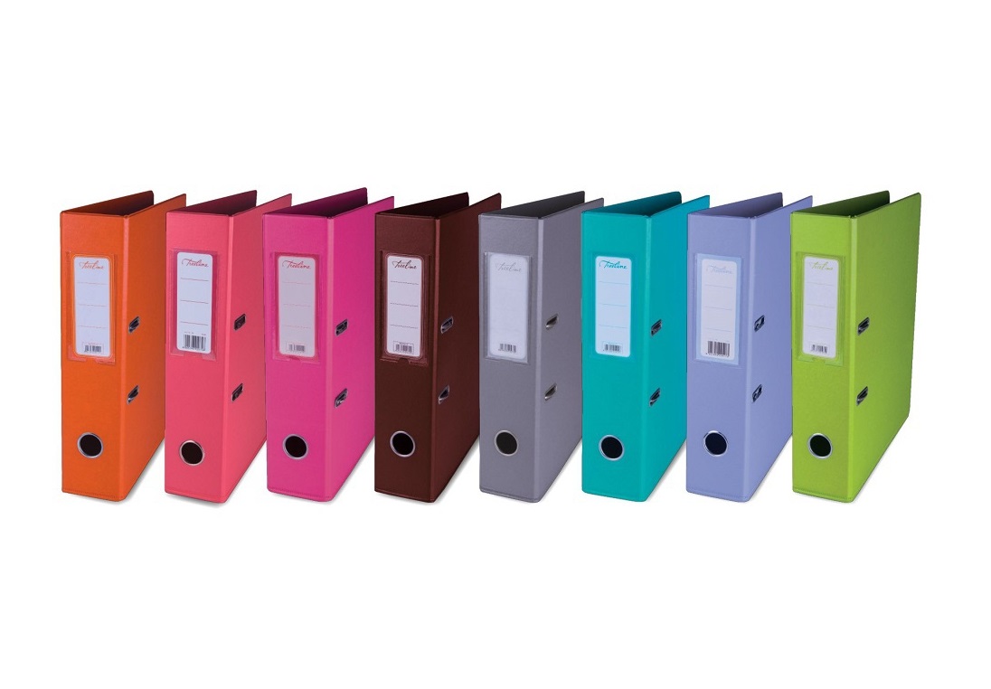 Treeline Assorted Colour A4 Lever Arch Files PVC 70mm – Box of 8