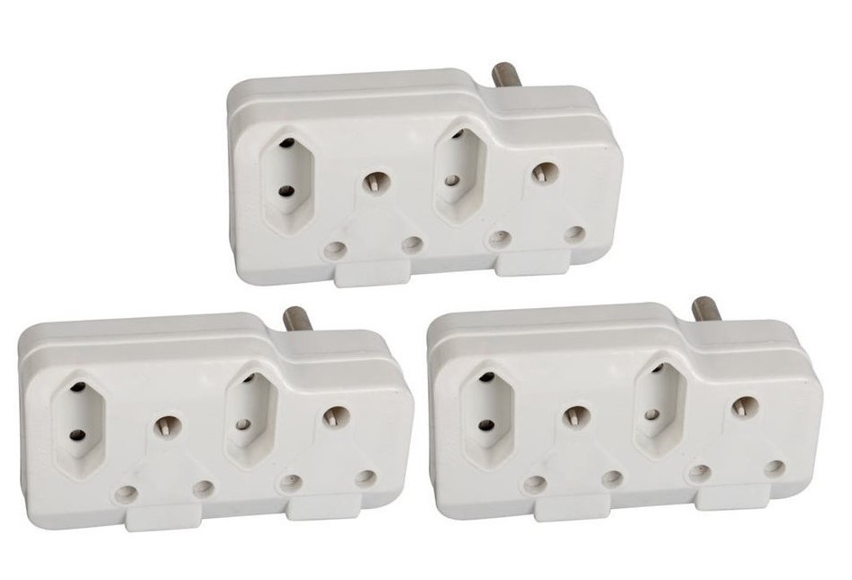 3 PACK:  Direct Plug-in Multi Plugtop  2 X 3 pin 16A + 2 X 2 Pin 5A