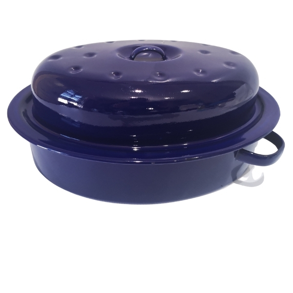 Enamel Casserole & Roasting Dish – Oval Shaped (Blue)