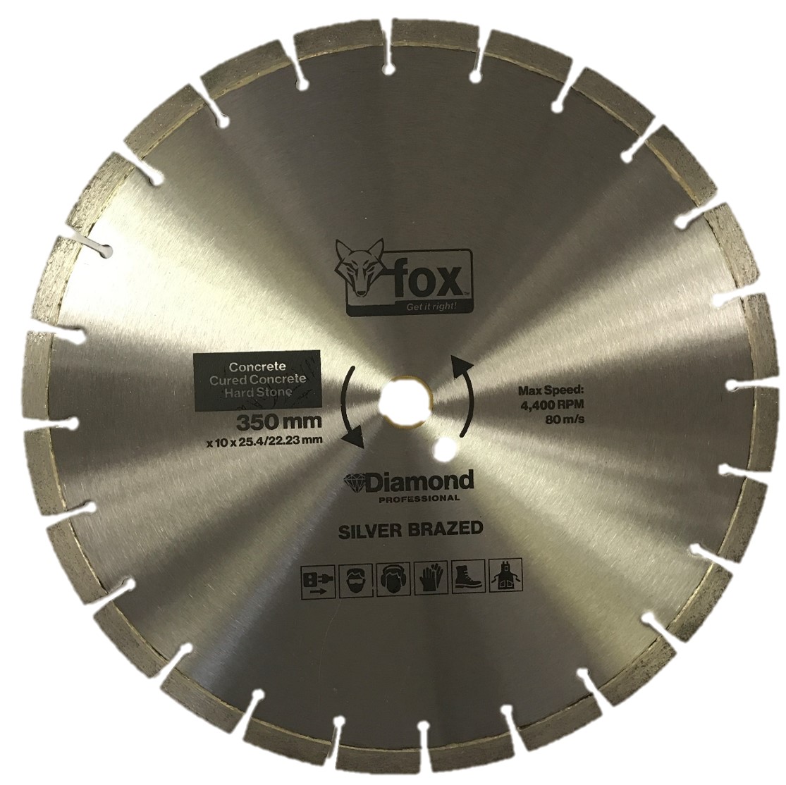 Fox Diamond Wheel Concrete Segmented 350mm Pro