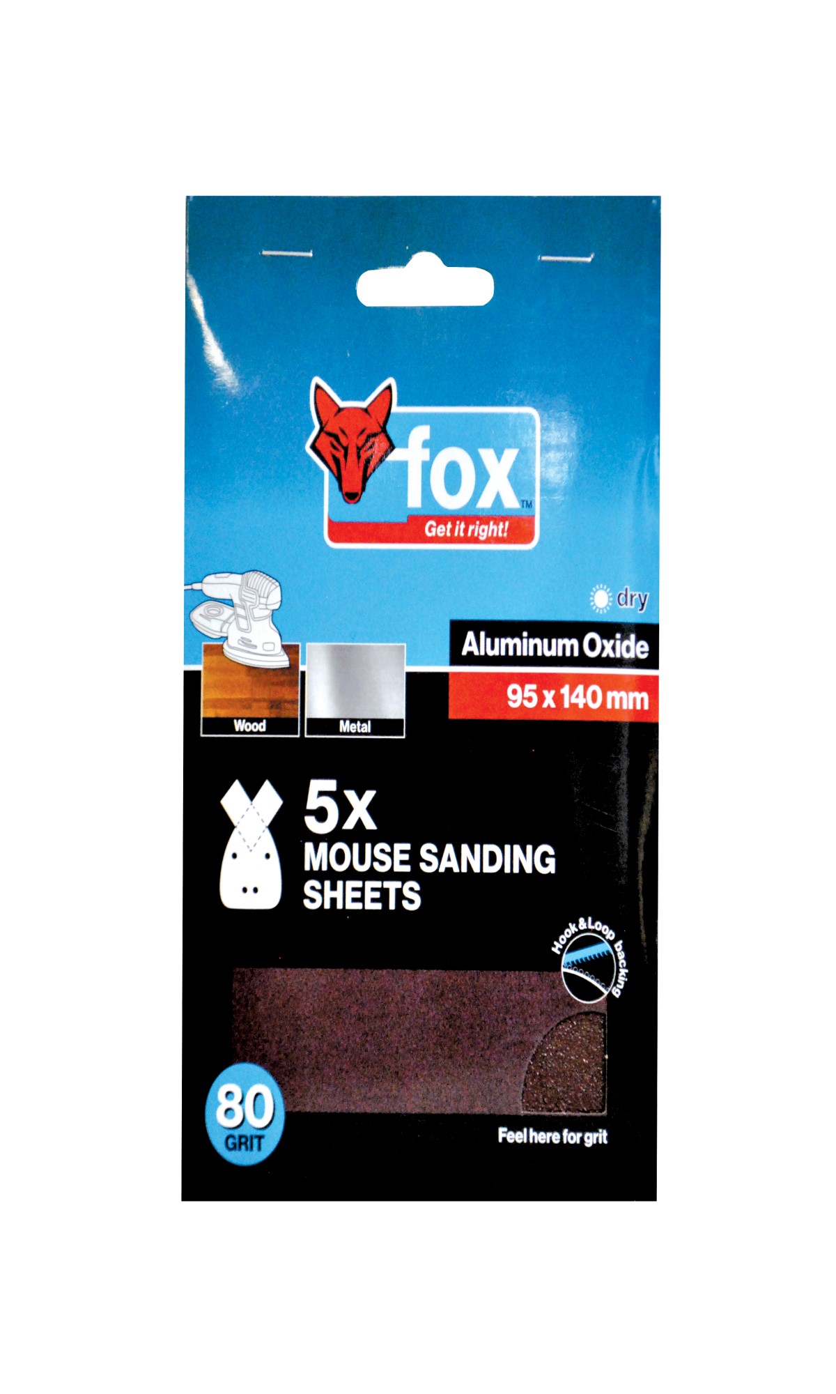 FOX Mouse Sanding Paper 80G (5)