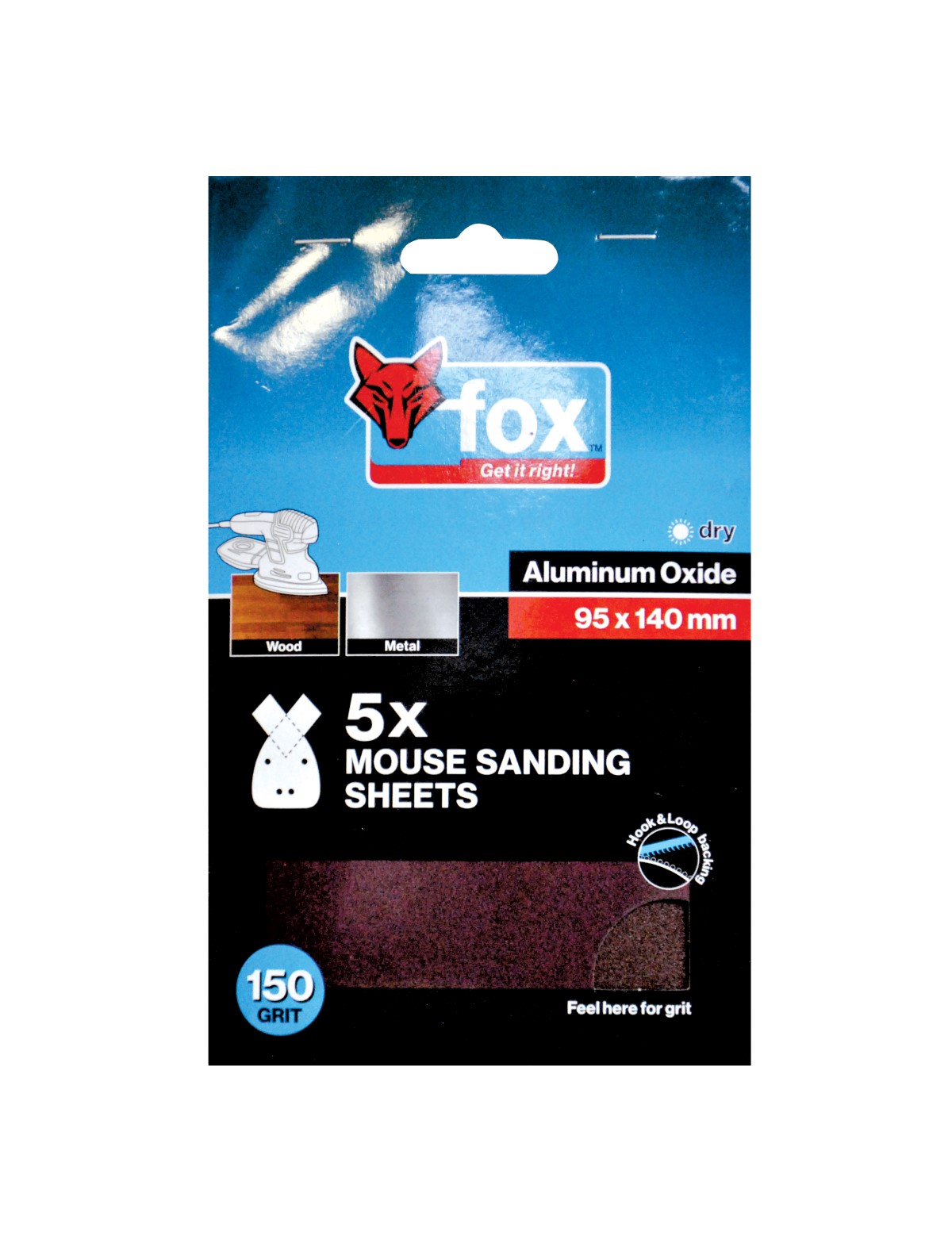 FOX Mouse Sanding Paper 150G (5)