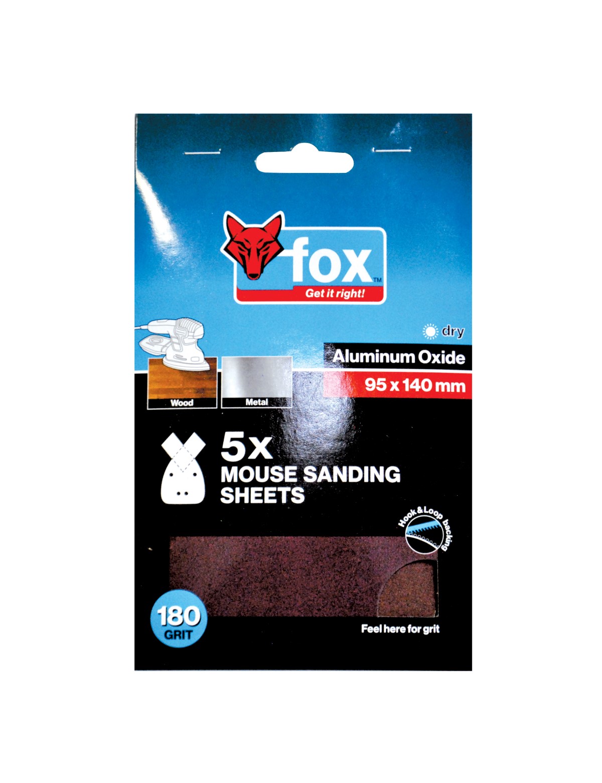 FOX Mouse Sanding Paper 180G (5)