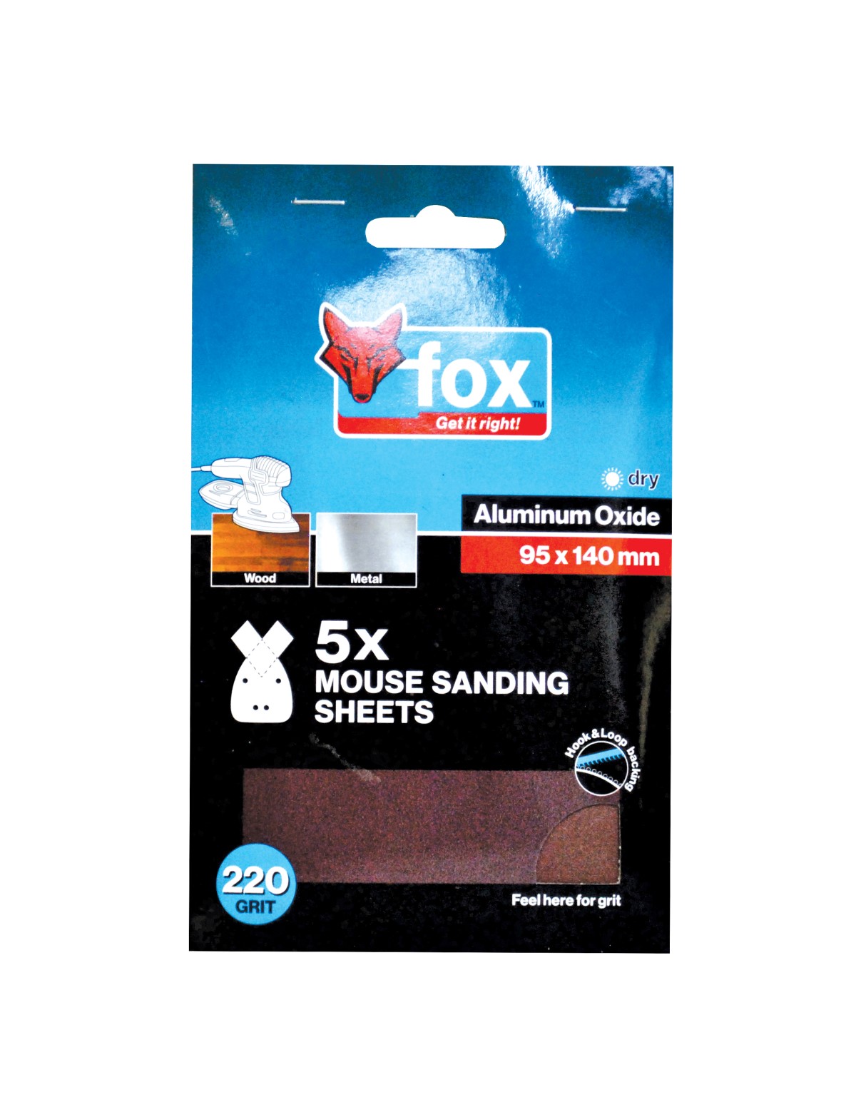FOX Mouse Sanding Paper 220G (5)