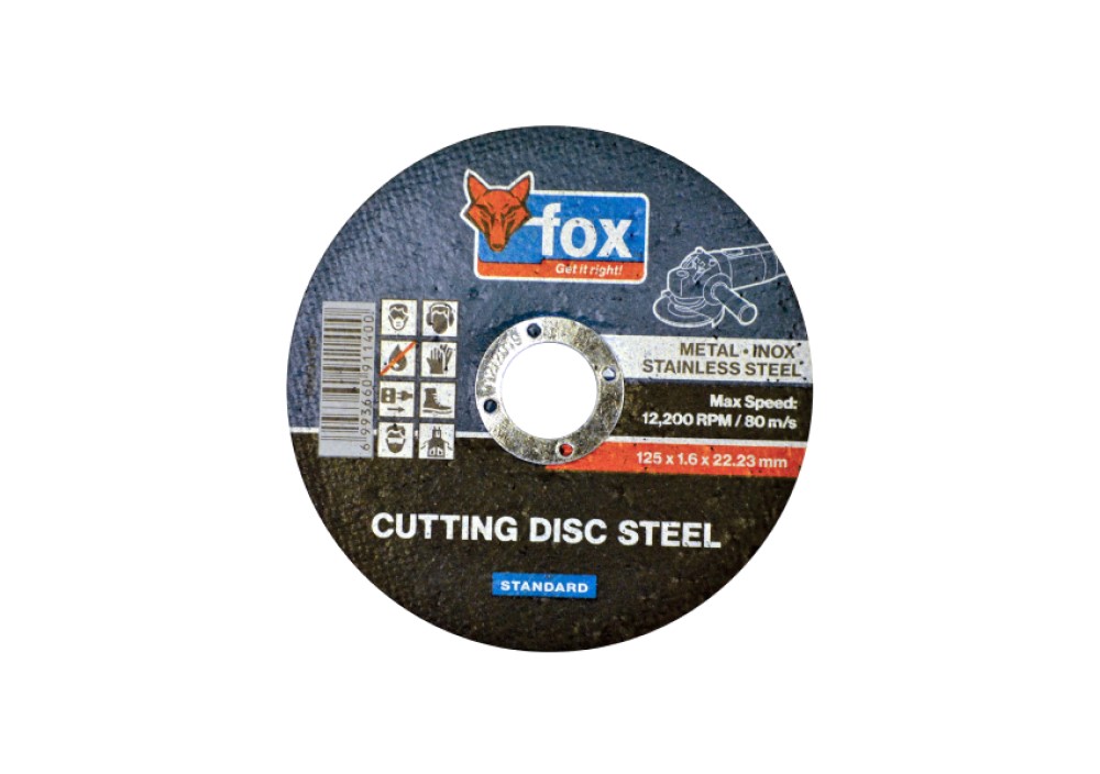 FOX Cutting Disc Steel/Inox 125X1.6mm Standard