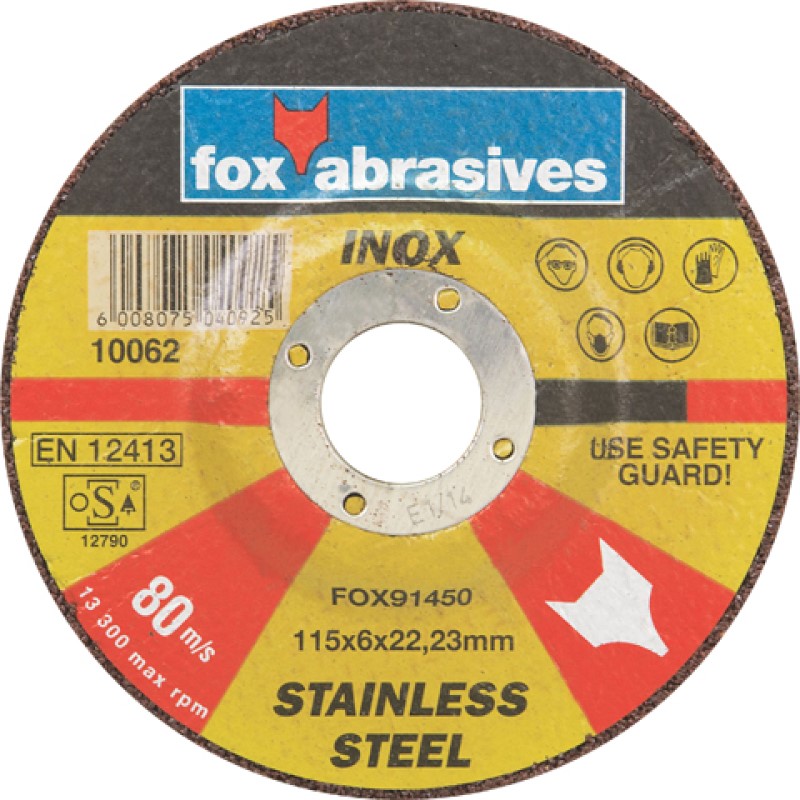 FOX Grinding Disc Steel/Inox 115X6.0mm