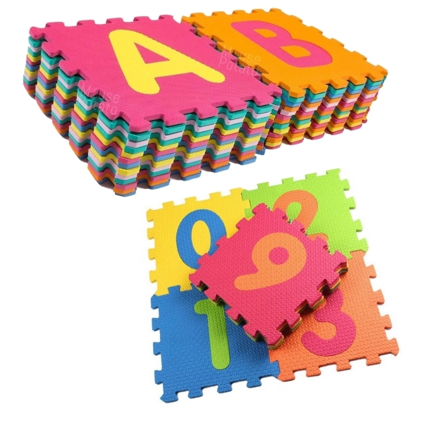 Eva Kids- Foam Carpet / Puzzle Mats – Numbers and Letters Combo – 36 Pieces