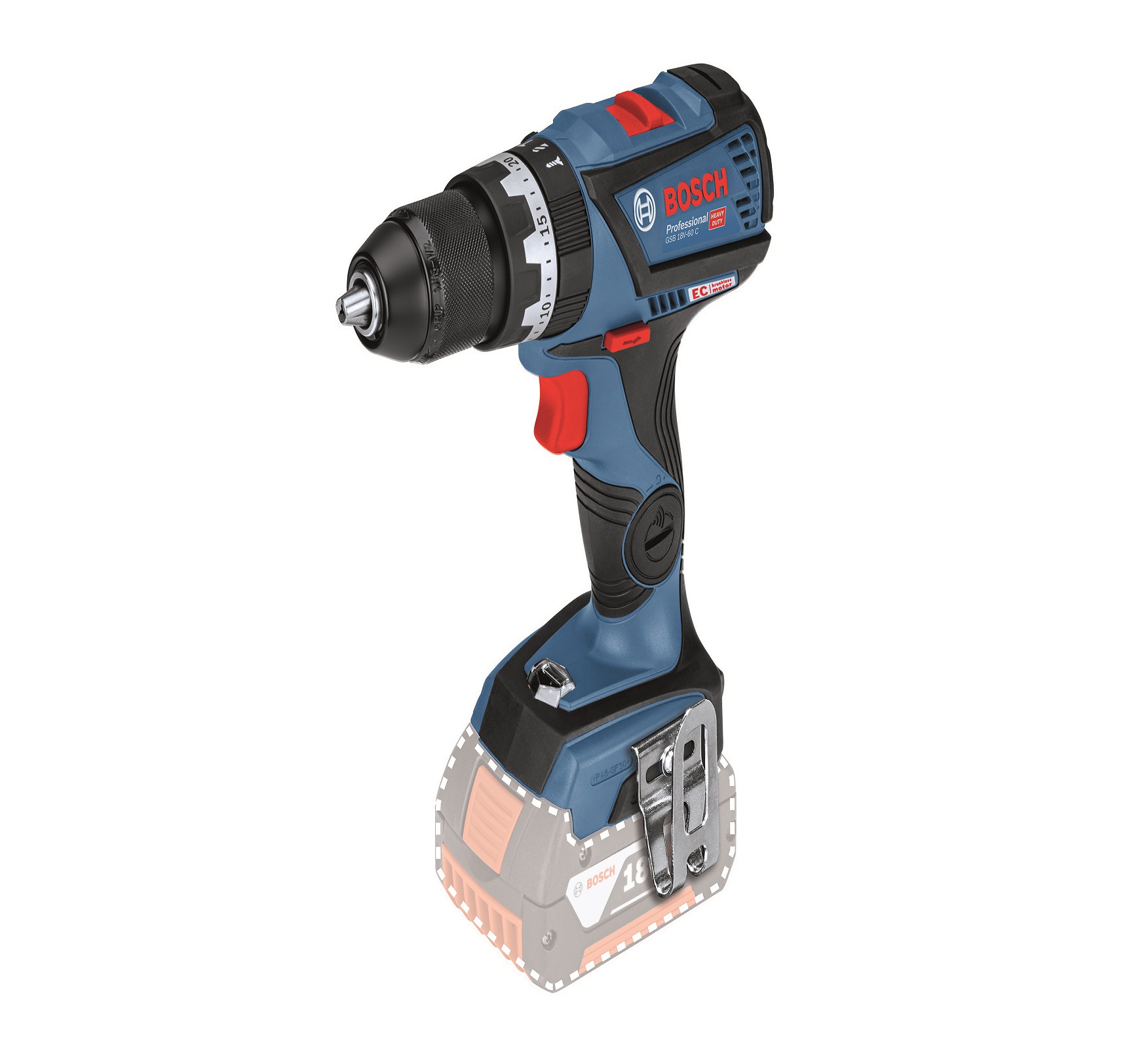 Bosch – Cordless Impact Drill GSB 18V-60 C – (Bare Tool)