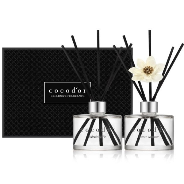 Cocod’or – Reed Diffuser Gift Set – Black Cherry & Rose Perfume (2 x 200ml)