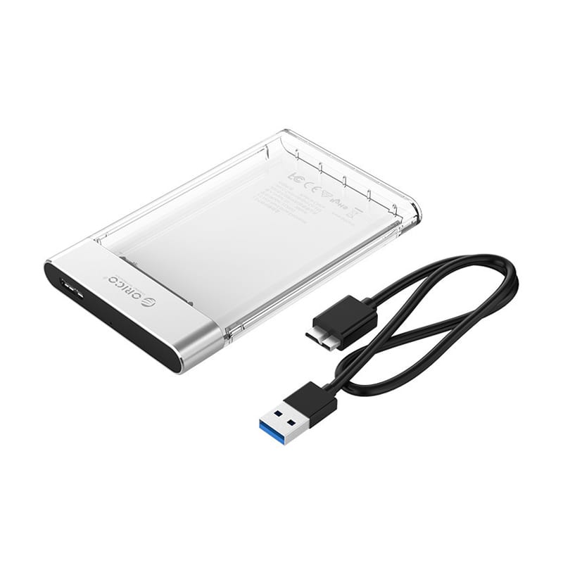 Orico 2.5″ USB3.0 External HDD Enclosure – Transparent