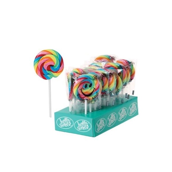 Hello Sweetie – Rainbow Lolly – Sweets – Swirl – Small – 5cm – 18 Pieces