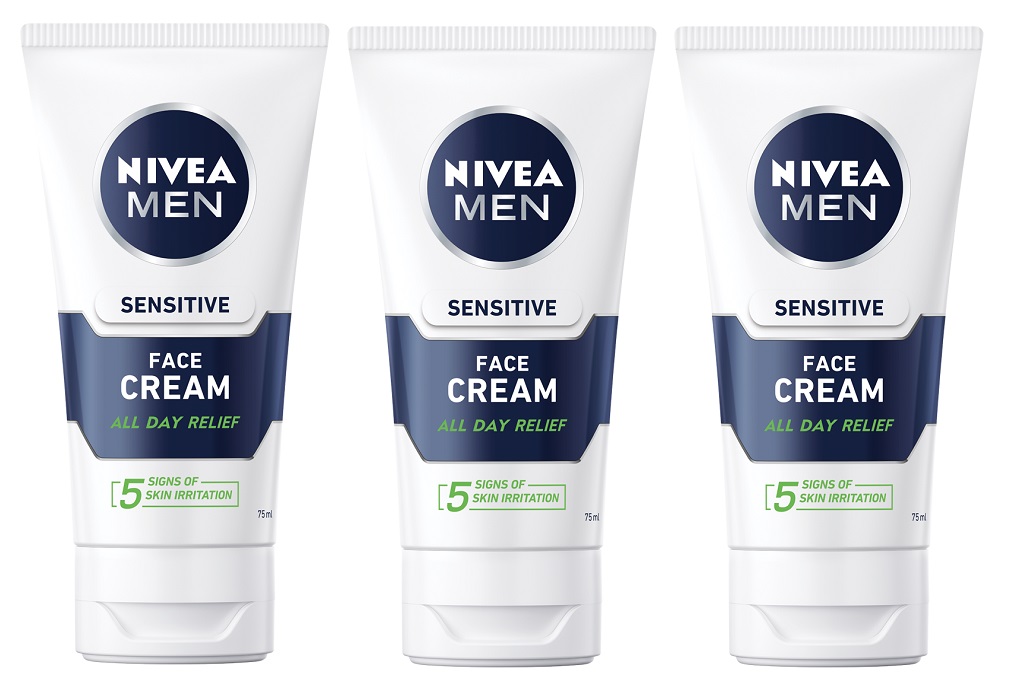 Nivea Men – Moisturiser / Face Cream – Sensitive (3 x 75ml)