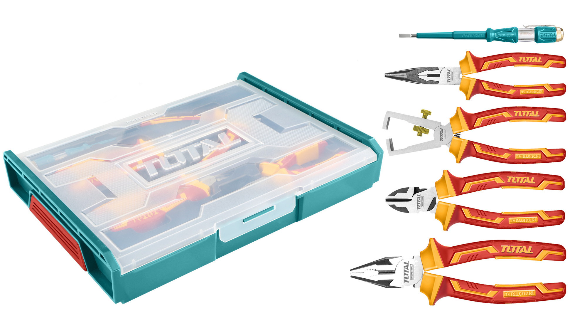 Total Tools 5 Piece Electrical/Insulated Tool Set – Stackable Box