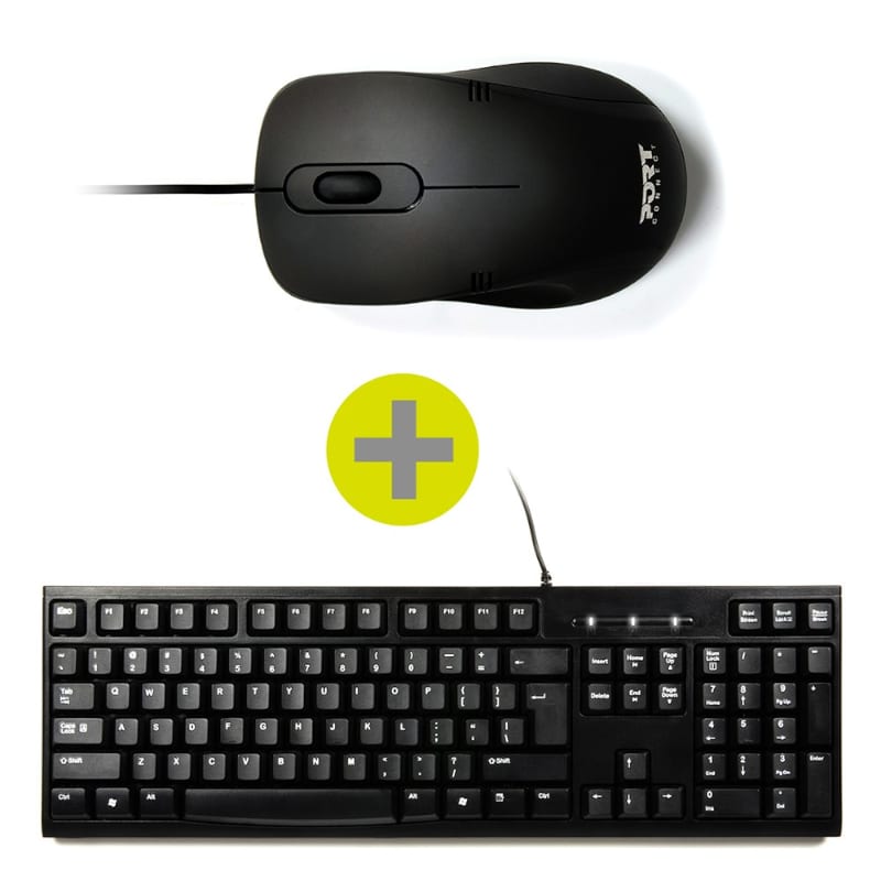 Port Wired Keboard and Mouse Combo – Black