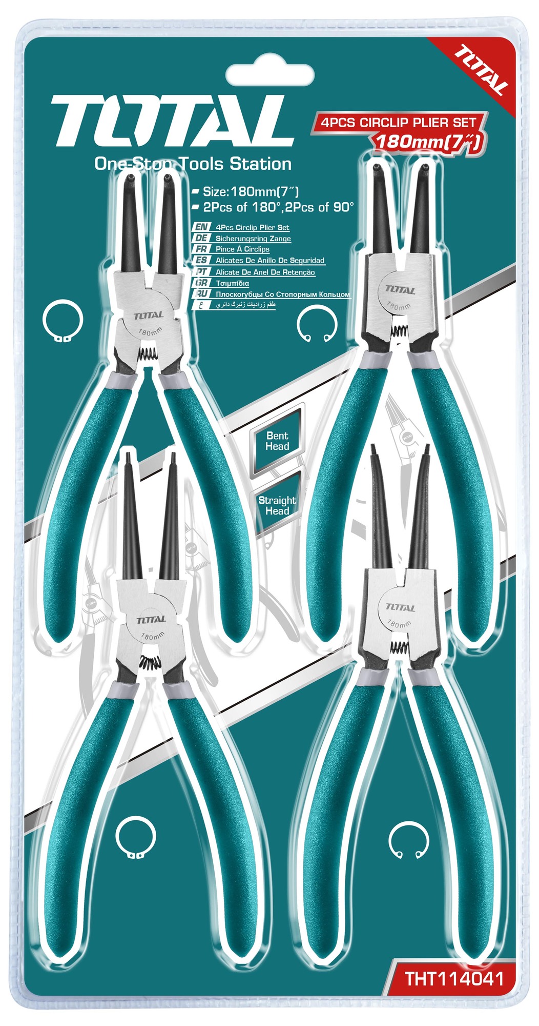 Total Tools 4 Piece Circlip Plier Set