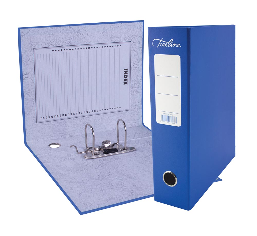 Treeline Blue A4 Board Lever Arch File – Pack of 5