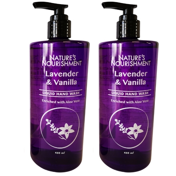 Nature’s Nourishment-Lavender & Vanilla Liquid Hand Wash 450ml Pack Of 2