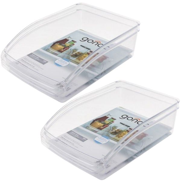 Gondol –  Refrigerator Organiser / Fridge Baskets – Large (Bulk Pack of 2)
