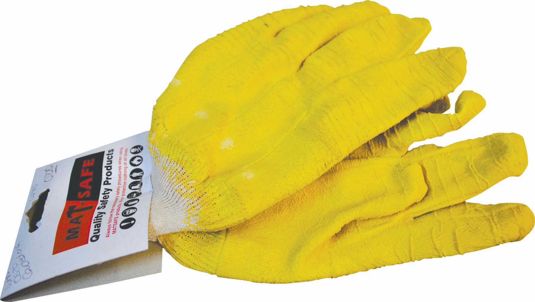 Matsafe Glove Latex Knit Yellow PP 120