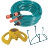MTS-Hose Pipe With Fittings (20mmx20m), Sprinkler & Metal Hose Hanger Combo MTS-Hose Pipe With Fittings (20mmx20m), Sprinkler & Metal Hose Hanger Combo