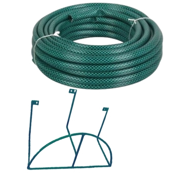 MTS – Hose Pipe (20mmx30m) And A Green Metal Hose Hanger Combo