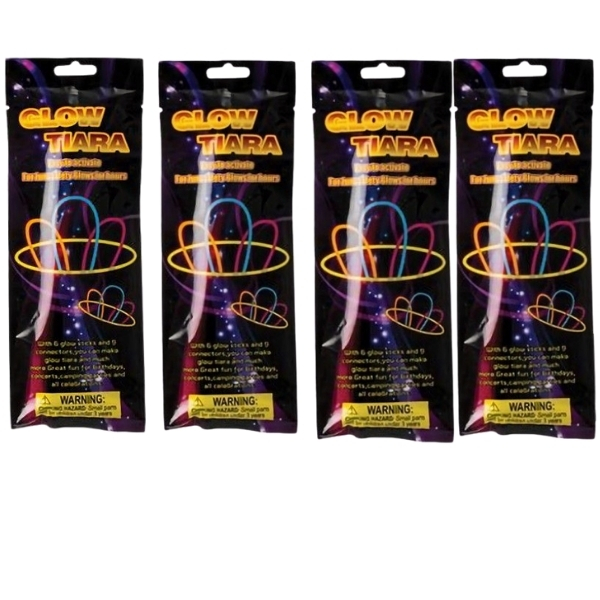 SourceDirect – Glow in the Dark Tiara Sticks / Glow Sticks (Pack of 4)