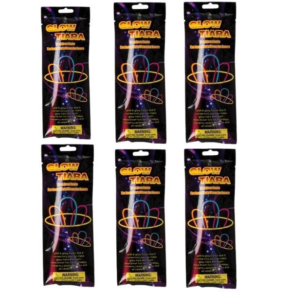 SourceDirect – Glow in the Dark Tiara Sticks / Glow Sticks (Pack of 6)