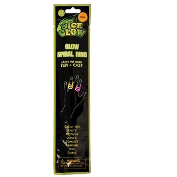 SourceDirect – Glow Stick Spiral Ring – Orange