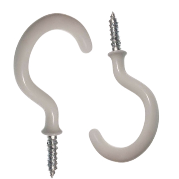 SourceDirect – White Cup Hooks – (50mm x 2)