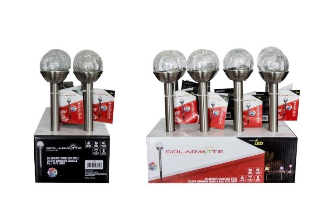 Solarmate Stainless Steel Crackle Ball 1 Lumen
