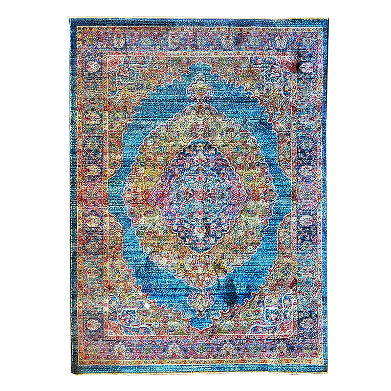 Mostly Blue Modern Rustic Vintage Aesthetic Carpet 119.5 x 165.5 x 1cm