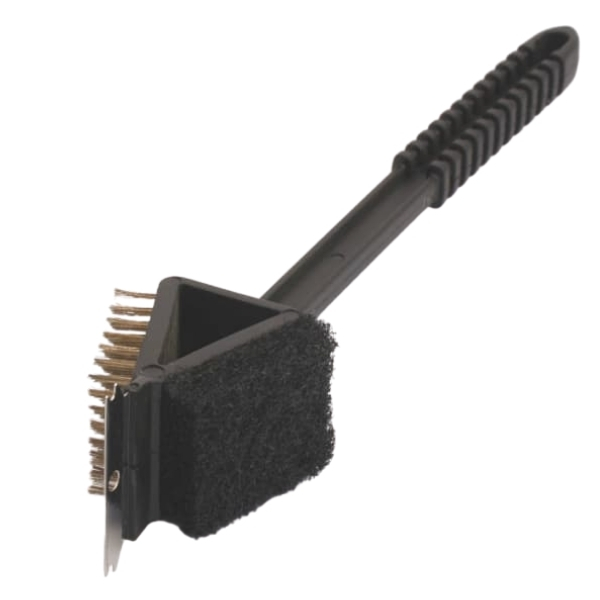 Home N Leisure Braai Brush/Grill Cleaner 36cm 3-in-1 Scourer Black