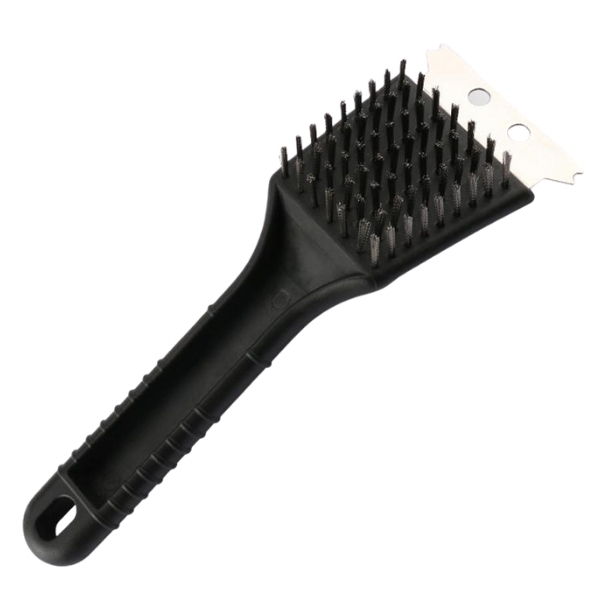 Home N Leisure Braai Brush/Wire Grill Cleaner With Scraper 23cm Black