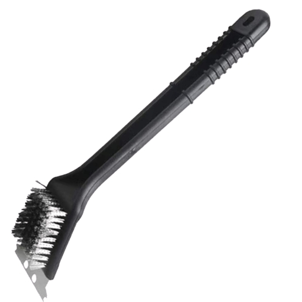 Home N Leisure Braai Brush / Wire Grill Cleaner With Scraper 43cm Black