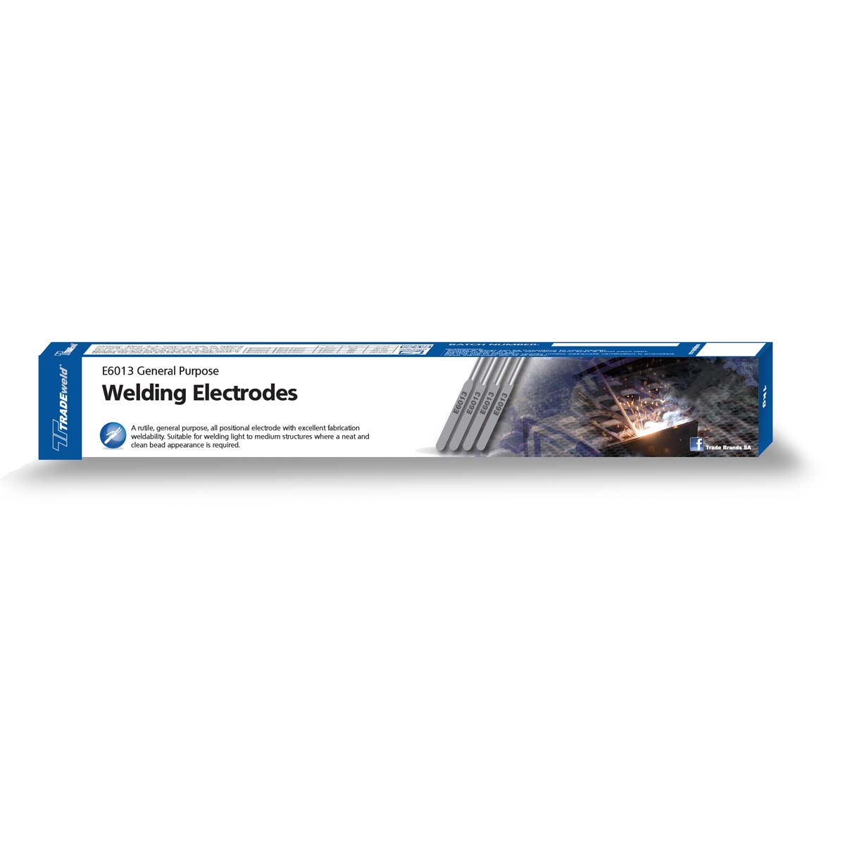 Tradeweld E6013 – Mild Steel Welding Rod (60-100 amps 2.5mm) 1kg