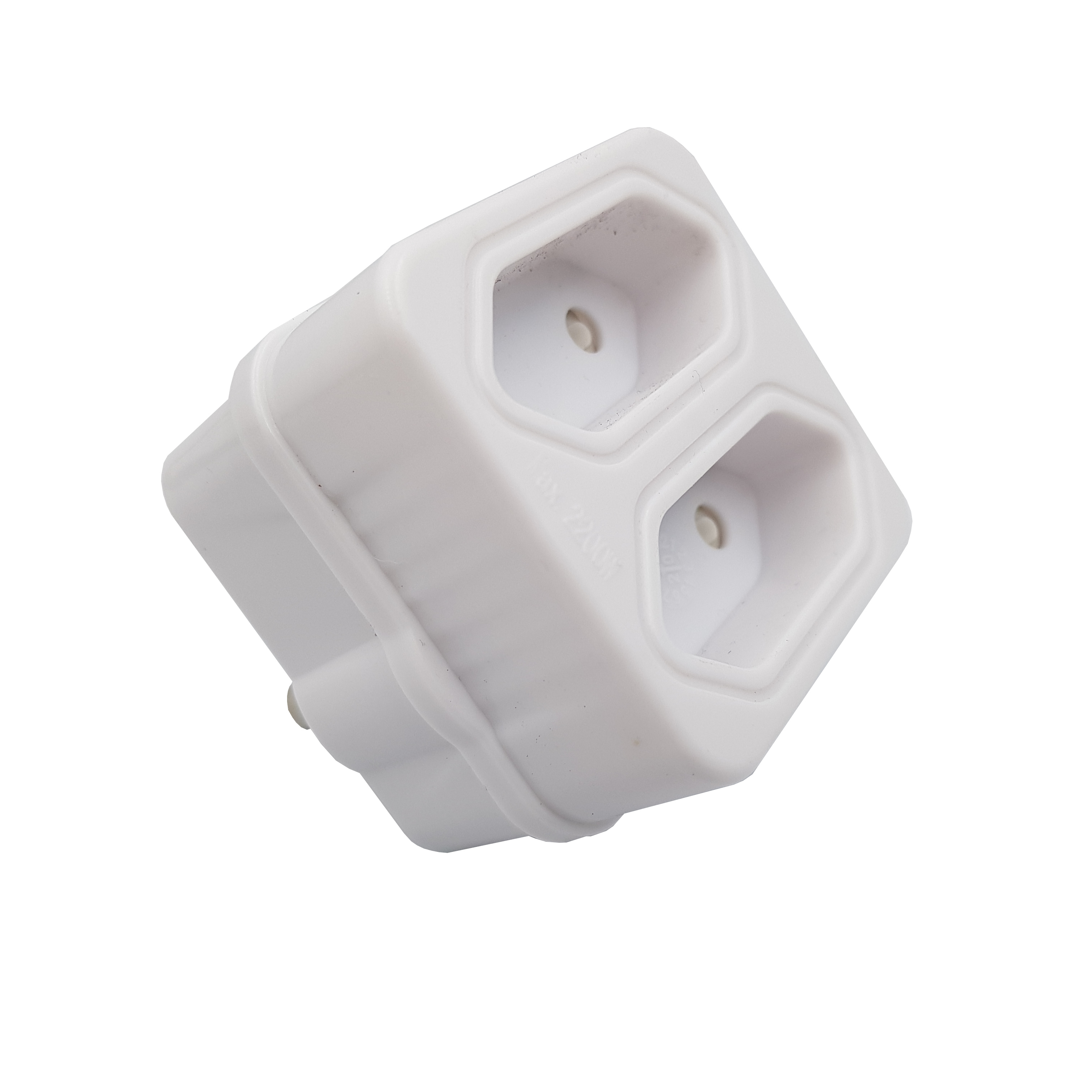 Plug Adaptor:  2 way 2 X 5A 2 pin / Euro Adaptor (E 597)