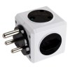 Multi socket Cube Adaptor: 1 three pin + 1 round 2 pin + 2 flat 2 pin Multi socket Cube Adaptor: 1 three pin + 1 round 2 pin + 2 flat 2 pin