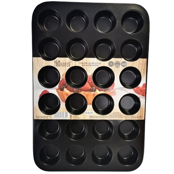 Hillhouse – Cup Cake Pan (Non-stick) – Mini Cup Pan – 24 Holes