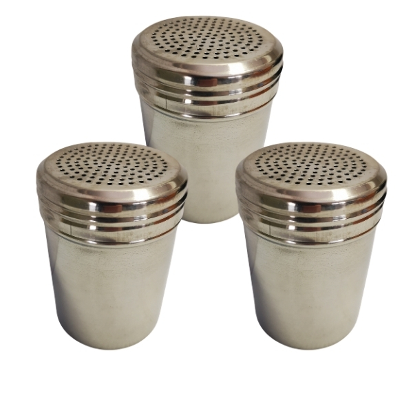 Stainless Steel Shakers – 7cm x 9cm – Bulk Pack of 3 Shakers