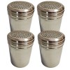 Stainless Steel Shakers – 7cm x 9cm – Bulk Pack of 4 Shakers Stainless Steel Shakers – 7cm x 9cm – Bulk Pack of 4 Shakers