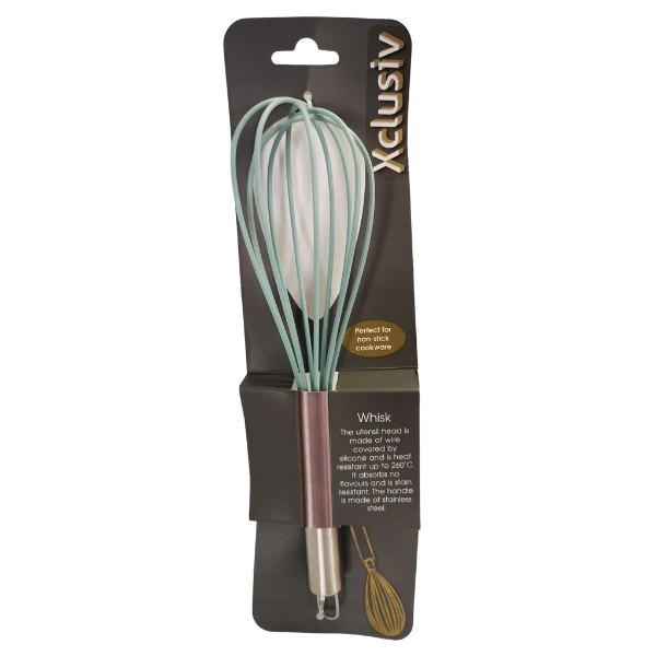 Xclusiv – Whisk / Egg Beater – 26cm – Stainless Steel handle & Silicone top