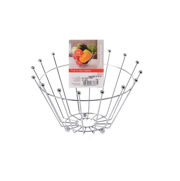 Fruit and Vegetable Bowl / Fruit Basket – Chrome Plated